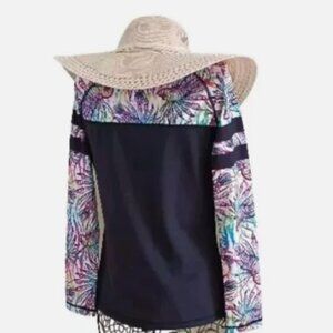 NEW LOT of 2 Bathing Suit Long Sleeve Shirt sz M & Wide Brim Floppy Beach Hat OS